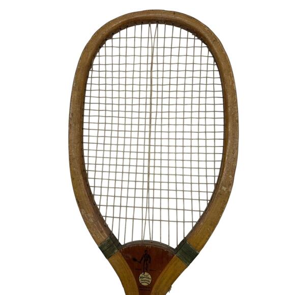 Antique 1900’s Wright & Ditson gut string Challenge Tennis Racket USA Pat - Picture 7 of 16